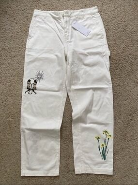 Saturdays New York City Mulberry Painter Pants. Ivory. 6. NWT.